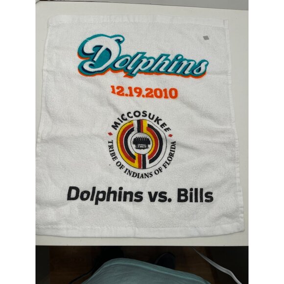 Miami Dolphins Vs.‎ Buffalo Bills 12.19.2010 Commemorative Towel NFL Licensed - Picture 1 of 6